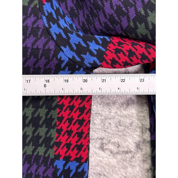 Teddy Fresh Sweater 2XL Womens Houndstooth Knit Long Sleeve Cardigan - Picture 4 of 8
